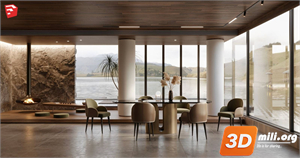 Dining Table Set Skp Files
